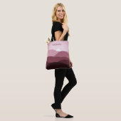Aangepast ombre Mauve Taupe Light Blush Pink Abstr Tote Bag (Op model)