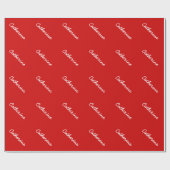 Aangepast omslagpapier met elegante naamtekst cadeaupapier (Vlak)