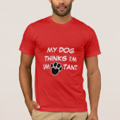 Aangepast onbeproefde hond t-shirt (Voorkant)