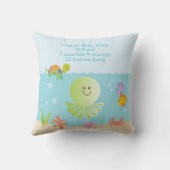 Aangepast onder het Zee Baby Geboortestatistieken Kussen (Achterkant)