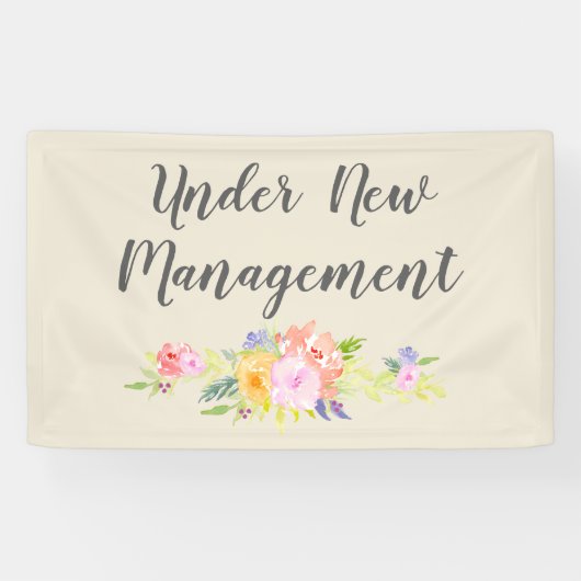 Aangepast onder nieuwe Business Management-banner Spandoek (Horizontaal)