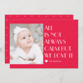 Aangepast onderschrift Editable Color Modern Holid Feestdagenkaart (Voorkant / Achterkant)