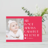 Aangepast onderschrift Editable Color Modern Holid Feestdagenkaart (Staand voorkant)