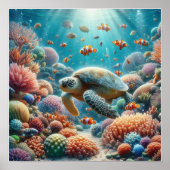 Aangepast onderwaterleven poster (Voorkant)