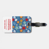 Aangepast onderwaterlevenspatroon voor foto's bagagelabel (Achterkant horizontaal)