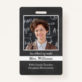 Aangepast onderwijzer Foto ID-badge voor schoolkla Badge