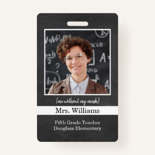 Aangepast onderwijzer Foto ID-badge voor schoolkla Badge