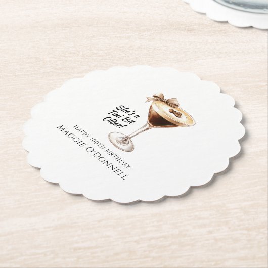 Aangepast Onderzetter 100e verjaardag Espresso Mar (Gekanteld)