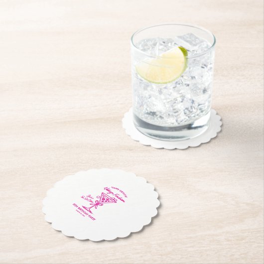 Aangepast Onderzetter 18e Verjaardag Roze Espresso (Insitu)