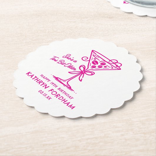 Aangepast Onderzetter 19e verjaardag Espresso Mart (Gekanteld)