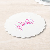 Aangepast Onderzetter 19e Verjaardag Roze Espresso (Gekanteld)