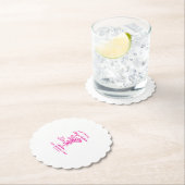 Aangepast Onderzetter 70ste verjaardag Roze Espres (Insitu)