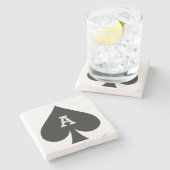 Aangepast onderzetter kaartspeler - Spade (Zijkant)