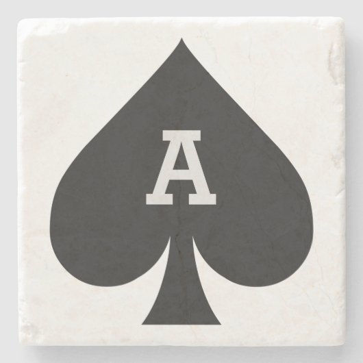 Aangepast onderzetter kaartspeler - Spade (Voorkant)