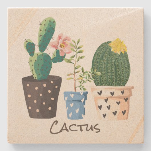 Aangepast Onderzetter van Cactus (Voorkant)