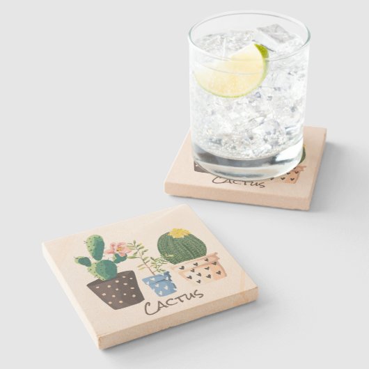 Aangepast Onderzetter van Cactus (Zijkant)