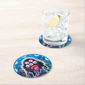 Aangepast onderzetter van Monster Halloween Party. (Insitu)