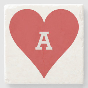 Aangepast onderzetter voor kaartspeler - hart