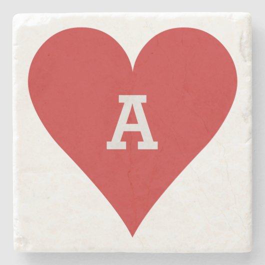 Aangepast onderzetter voor kaartspeler - hart (Voorkant)