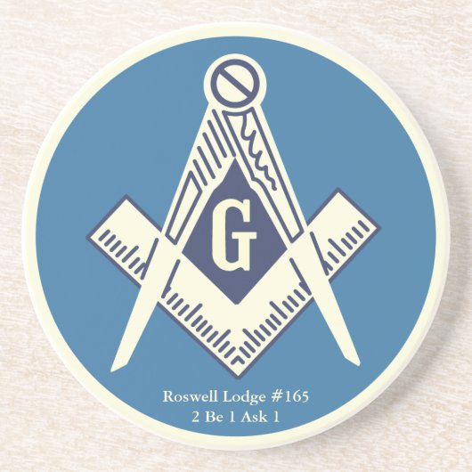 Aangepast Onderzetter voor Masonic Blue Lodge (Voorkant)