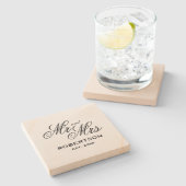 Aangepast onderzetter voor Mr. en Mrs. (Zijkant)