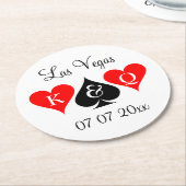 Aangepast onderzetter voor pokerbruiloft in Las Ve (Gebogen)