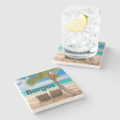 Aangepast Onderzetter voor tropisch strand Geperso (Zijkant)