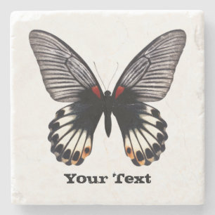 Aangepast Onderzetter voor zwart-witvlinder