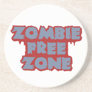 Aangepast onderzetter Zombie Free Zone