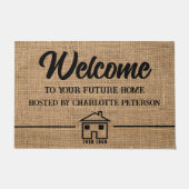 Aangepast onroerend goed agent Realtor Open House Deurmat (Voorkant)