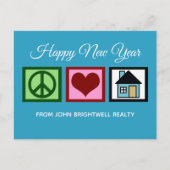 Aangepast onroerend goed bedrijf Gelukkig nieuwjaa Feestdagenkaart (Voorkant)