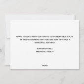 Aangepast onroerend goed bedrijf Gelukkig nieuwjaa Feestdagenkaart (Achterkant)