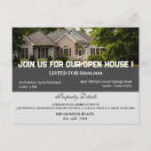 Aangepast onroerend goed Open House Briefkaart (Voorkant)