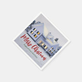 Aangepast onroerend goed voor winterkerstfeest servet (Hoek)