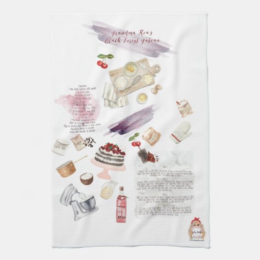 Aangepast ontvangstbewijs theedoek (Verticaal)