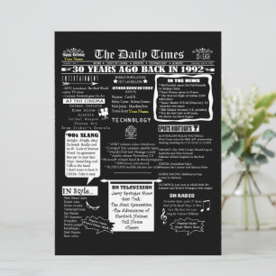 Aangepast ontwerp 30e verjaardag Uitnodiging jaar