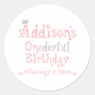 Aangepast ontwerp - Addison Ronde Sticker