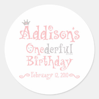 Aangepast ontwerp - Addison Ronde Sticker