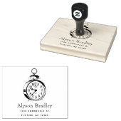 Aangepast ontwerp-alarmklok Logo of retouradres Rubberstempel (Gestempeld)