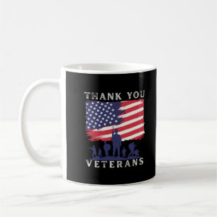 Aangepast ontwerp: American Flag Thank You Veteran Koffiemok