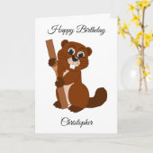 Aangepast ontwerp Beaver-dag Kaart (Gele Bloem)