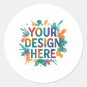 Aangepast ontwerp DIY maak je eigen Ronde Sticker (Voorkant)
