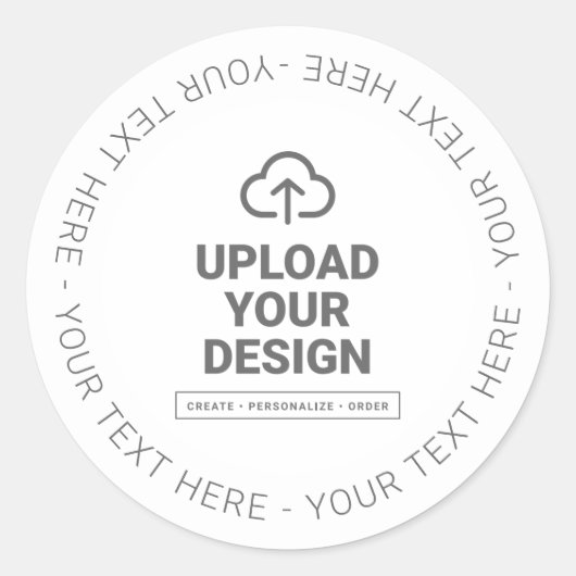 Aangepast ontwerp en tekst ronde sticker (Voorkant)
