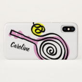 Aangepast ontwerp iPhone 10 hoesje voor tennisspel (Achterkant (horizontaal))