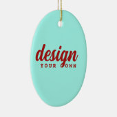 Aangepast Ontwerp Kerst Gepersonaliseerde Ovale Vo Keramisch Ornament (Rechts)