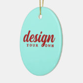 Aangepast Ontwerp Kerst Gepersonaliseerde Ovale Vo Keramisch Ornament (Links)