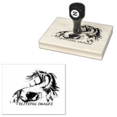 Aangepast ontwerp - Logo Houten Inktstempel Rubberstempel (Gestempeld)