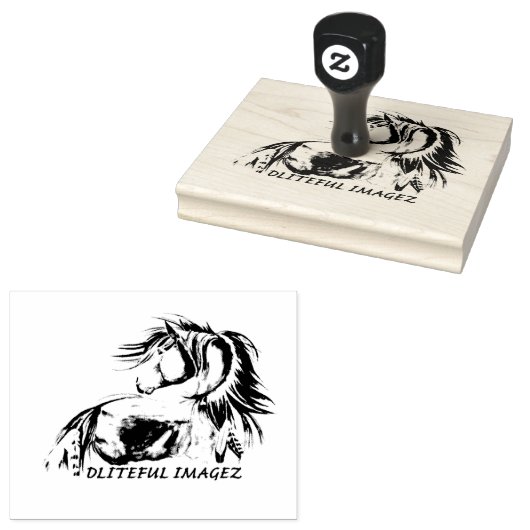 Aangepast ontwerp - Logo Houten Inktstempel Rubberstempel (Gestempeld)