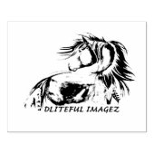 Aangepast ontwerp - Logo Houten Inktstempel Rubberstempel (Afrduk)