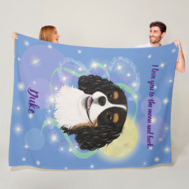 Aangepast ontwerp met driekleurige Cavalier  Fleece Deken